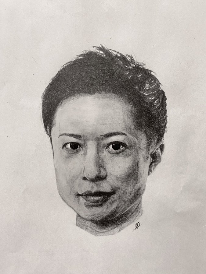 岡本ゆうじの似顔絵